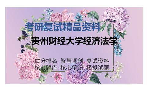 2025年贵州财经大学经济法学《经济法学》考研复试精品资料