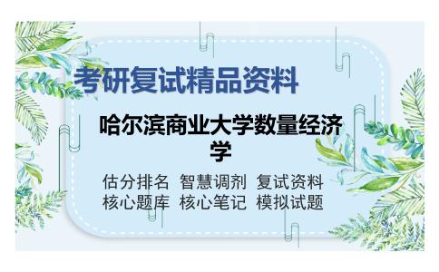 哈尔滨商业大学数量经济学考研复试精品资料