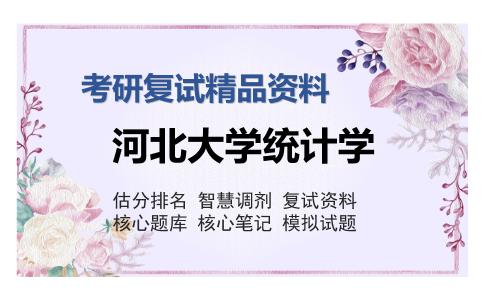 河北大学统计学考研复试精品资料