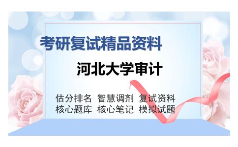 2025年河北大学审计《审计》考研复试精品资料