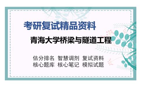 青海大学桥梁与隧道工程考研复试精品资料