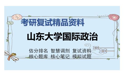 山东大学国际政治考研复试精品资料