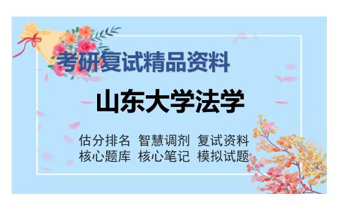 山东大学法学考研复试精品资料