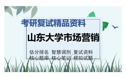 山东大学市场营销考研复试精品资料