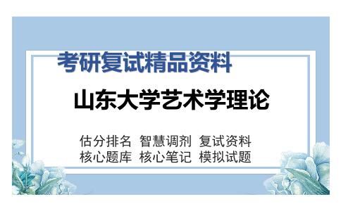 山东大学艺术学理论考研复试精品资料