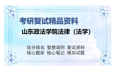 2025年山东政法学院法律（法学）《刑事诉讼法（加试）》考研复试精品资料