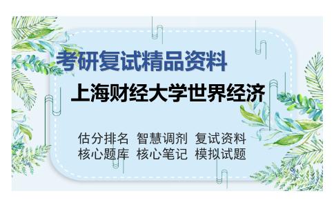 上海财经大学世界经济考研复试精品资料