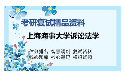 2025年上海海事大学诉讼法学《558刑事诉讼法学》考研复试精品资料