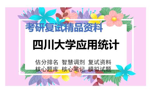 2025年四川大学应用统计《统计学》考研复试精品资料