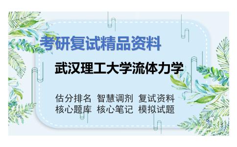 武汉理工大学流体力学考研复试资料