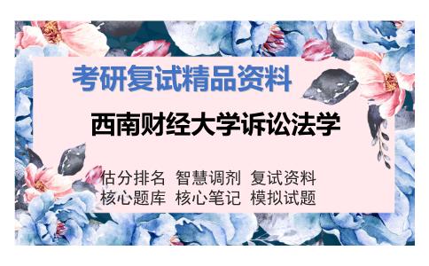 西南财经大学诉讼法学考研复试资料