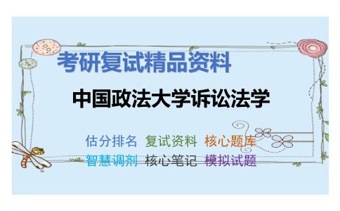 中国政法大学诉讼法学考研复试资料