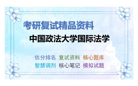 2025年中国政法大学国际法学《国际公法》考研复试精品资料