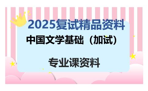 中国文学基础（加试）考研复试资料