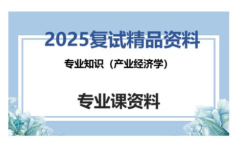 专业知识（产业经济学）考研复试资料