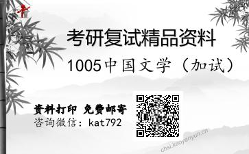 1005中国文学（加试）考研复试资料