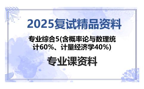 专业综合5(含概率论与数理统计60%、计量经济学40%)考研复试资料