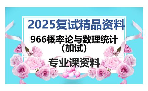 966概率论与数理统计（加试）考研复试资料