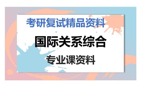 国际关系综合考研复试资料