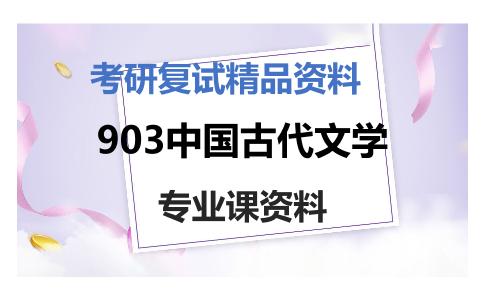 903中国古代文学考研复试资料