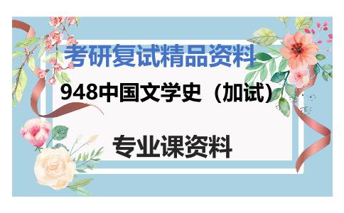 948中国文学史（加试）考研复试资料