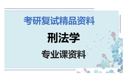 刑法学考研复试资料