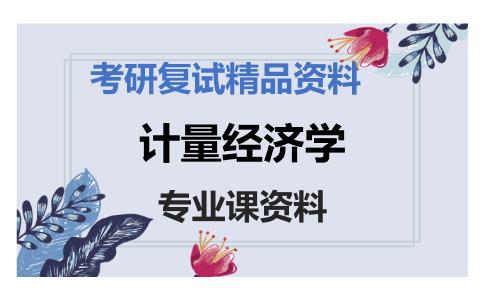 计量经济学考研复试资料