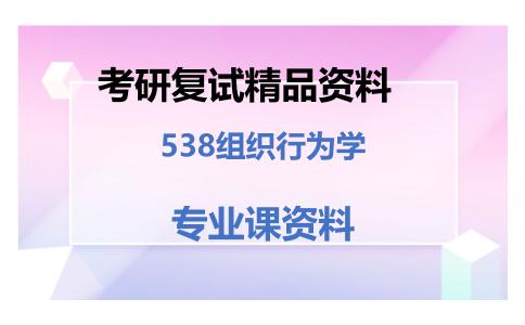 538组织行为学