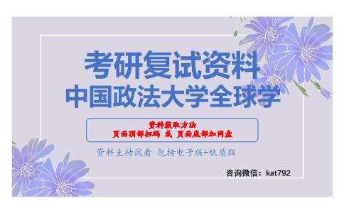 中国政法大学全球学考研复试资料网盘分享